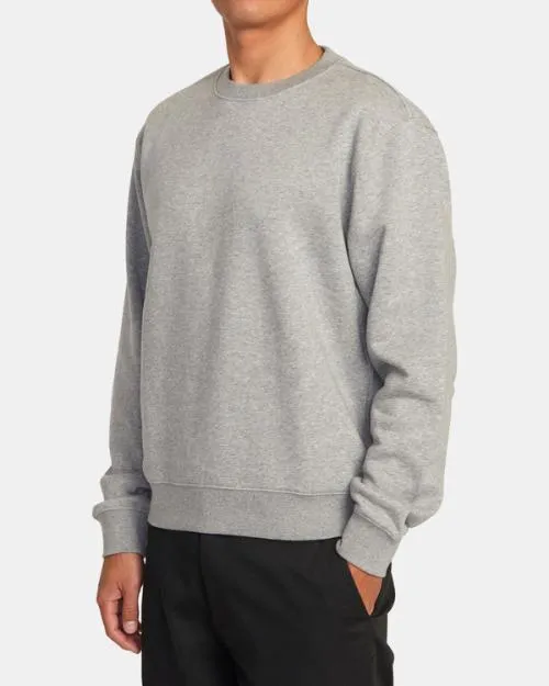 Rvca Dayshift Sweatshirt Athletic Heather Men Hoodies and Sweatshirts