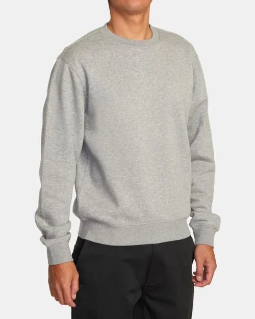 Rvca Dayshift Sweatshirt Athletic Heather Men Hoodies and Sweatshirts
