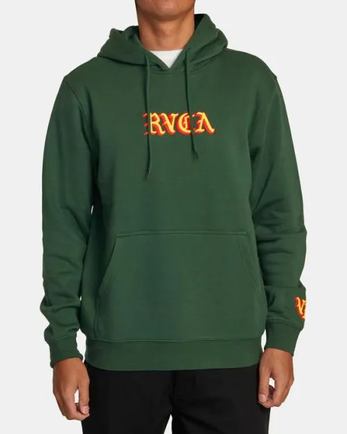 Rvca Del Toro Hoodie College Green Men Hoodies and Sweatshirts