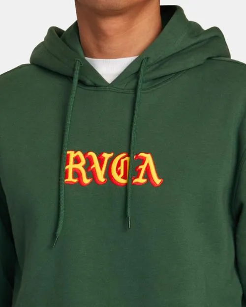 Rvca Del Toro Hoodie College Green Men Hoodies and Sweatshirts