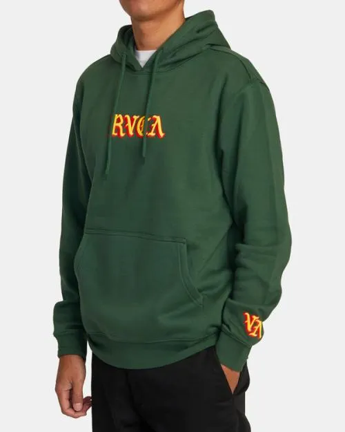 Rvca Del Toro Hoodie College Green Men Hoodies and Sweatshirts
