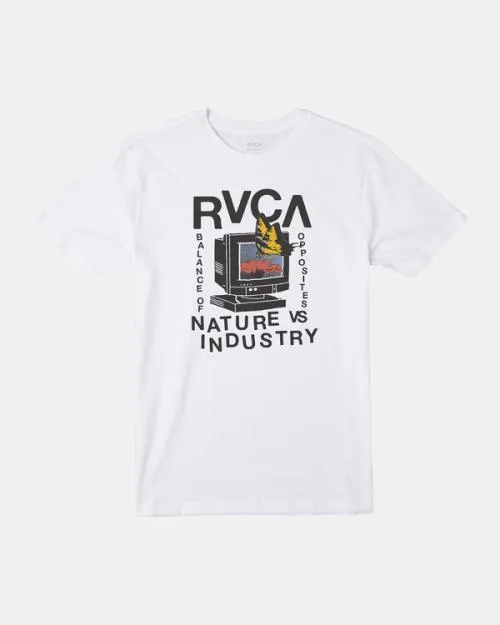 Rvca Dial Up TShirt White Men Short Sleeves