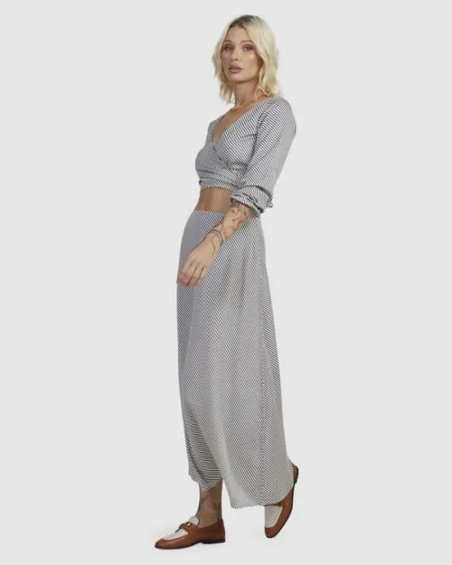 Rvca Eclipse June Maxi Skirt Salt Women Shorts and Skirts