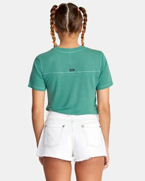 Rvca Elle Denim Shorts Natural Women Shorts and Skirts