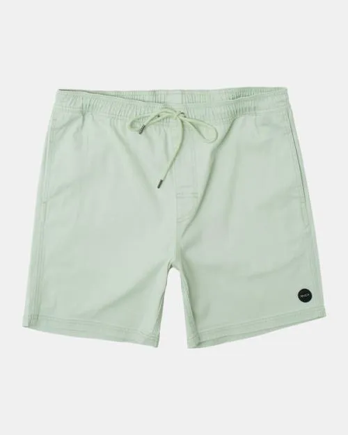 Rvca Escape Elastic Waist Walkshorts 17 Aqua Men Shorts and Hybrids