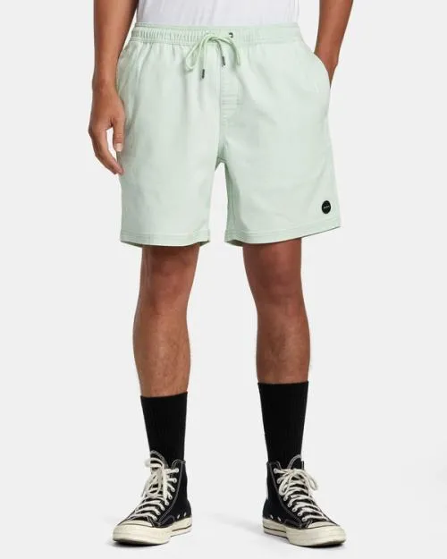 Rvca Escape Elastic Waist Walkshorts 17 Aqua Men Shorts and Hybrids