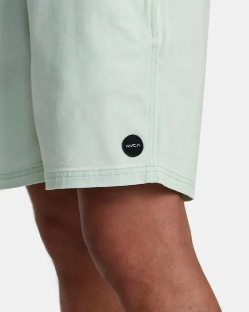 Rvca Escape Elastic Waist Walkshorts 17 Aqua Men Shorts and Hybrids