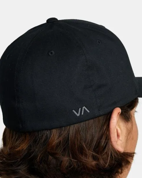 Rvca Flex Fit Hat Black Men Hats and Beanies
