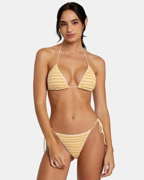 Rvca Greenpacha Flor Halter Triangle Bikini Top Multi Women Bikini Tops