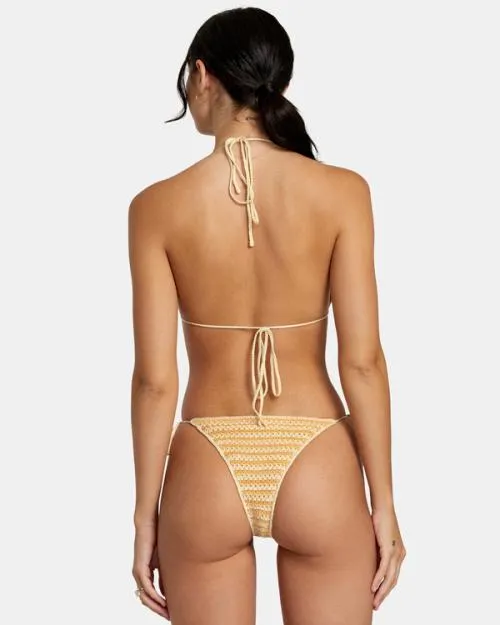 Rvca Greenpacha Flor Halter Triangle Bikini Top Multi Women Bikini Tops