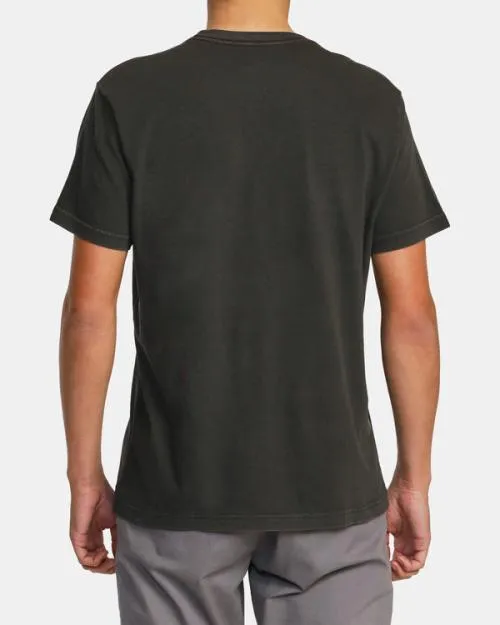 Rvca Hawaii Island Hex Pocket Tee Pirate Black Men Short Sleeves