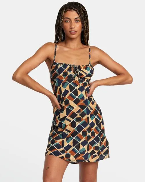 Rvca Hillside Mini Dress Multi Women Dresses and Rompers