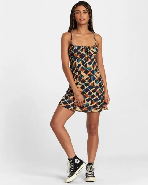 Rvca Hillside Mini Dress Multi Women Dresses and Rompers