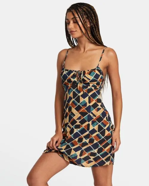 Rvca Hillside Mini Dress Multi Women Dresses and Rompers