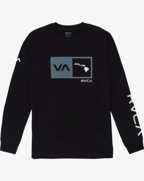 Rvca ISLAND BALANCE BOX LS Black Men Tees and Tanks
