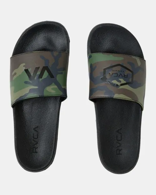 Rvca Island Hex Slides Black SportMen Sandals