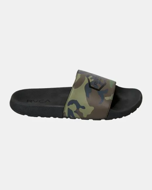 Rvca Island Hex Slides Black SportMen Sandals