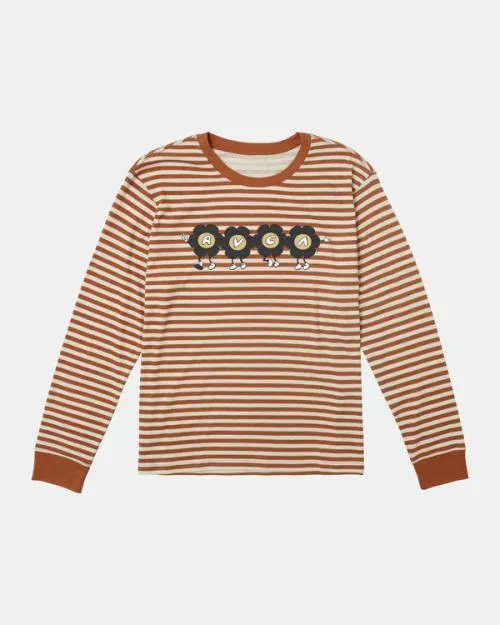 Rvca March Long Sleeve TShirt Latte Women Tees and Tanks