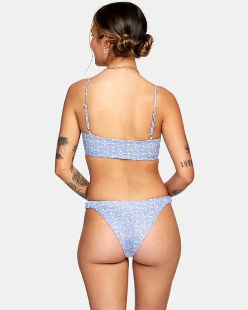 Rvca Mille French Bikini Bottoms Grey Purple Women Bikini Bottoms