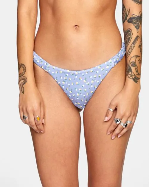 Rvca Mille French Bikini Bottoms Grey Purple Women Bikini Bottoms
