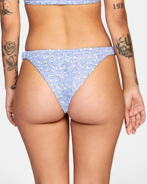 Rvca Mille French Bikini Bottoms Grey Purple Women Bikini Bottoms