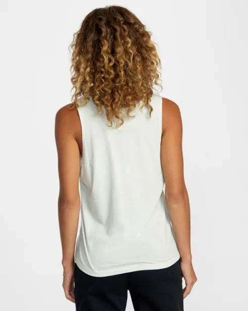 Rvca Minted Tank Top Sky Blue Women Tees and Tanks