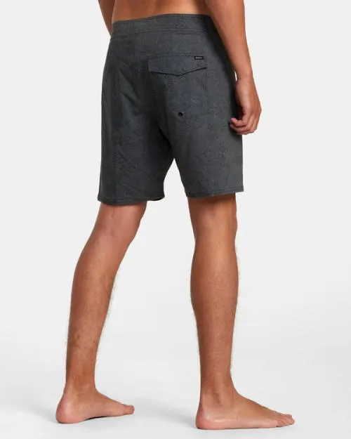 Rvca Neon Dragon Elastic Boardshorts 18034 Black Men Boardshorts