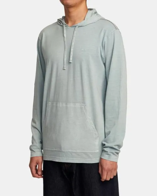 Rvca PTC Pigment Hooded Long Sleeve Tee Iron Men Tees and Tanks