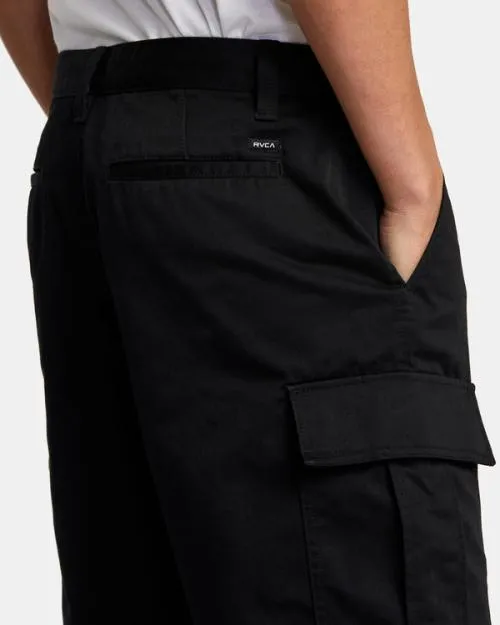 Rvca Recession Collection Americana Cargo Shorts Black Men Shorts and Hybrids