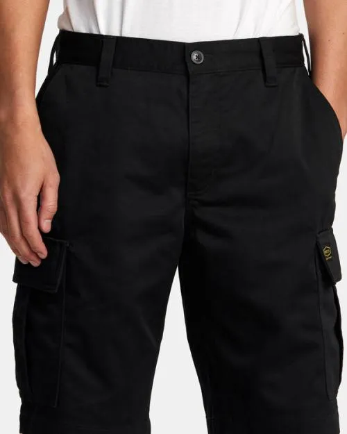 Rvca Recession Collection Americana Cargo Shorts Black Men Shorts and Hybrids