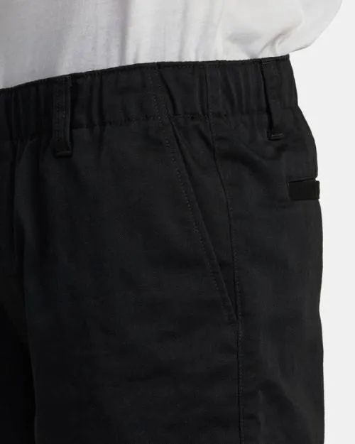 Rvca Recession Collection Americana Elasticized 20034 Shorts Black Men Shorts and Hybrids
