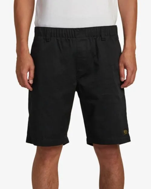 Rvca Recession Collection Americana Elasticized 20034 Shorts Black Men Shorts and Hybrids