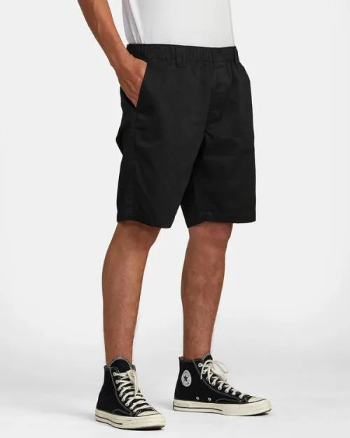 Rvca Recession Collection Americana Elasticized 20034 Shorts Black Men Shorts and Hybrids