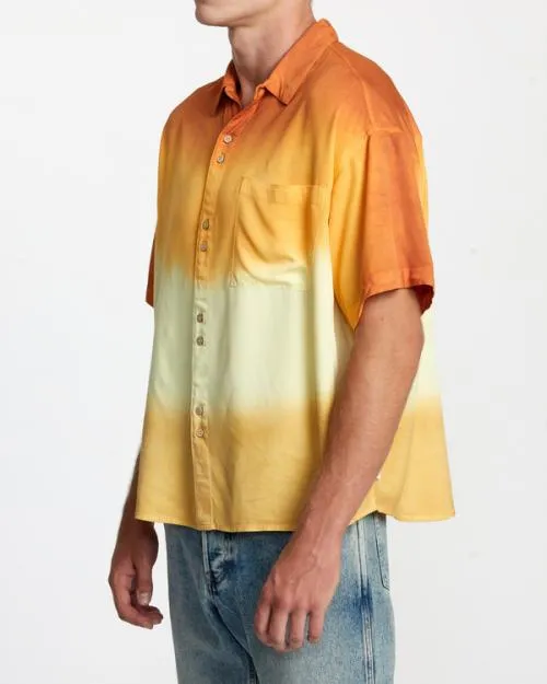 Rvca Rose Machado Swami Short Sleeve Shirt Lemon Meringue WomenMen Tops