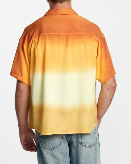 Rvca Rose Machado Swami Short Sleeve Shirt Lemon Meringue WomenMen Tops