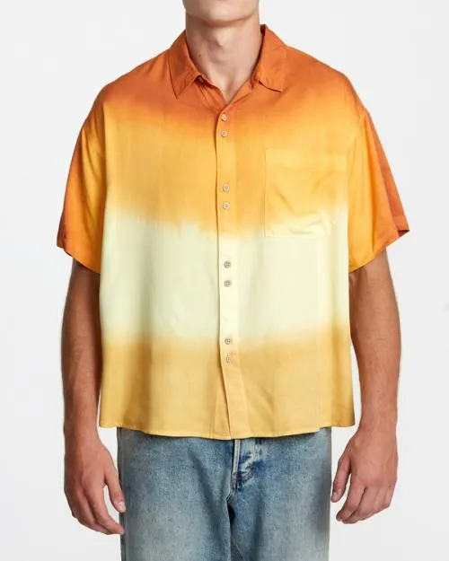 Rvca Rose Machado Swami Short Sleeve Shirt Lemon Meringue WomenMen Tops