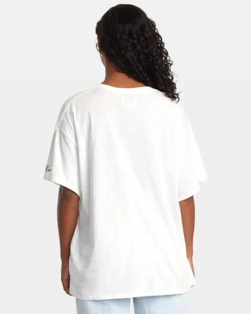 Rvca Rose Namajunas Tee Vintage White Women Tees and Tanks