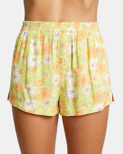 Rvca Sawyer Woven Shorts Limeade Women Shorts and Skirts