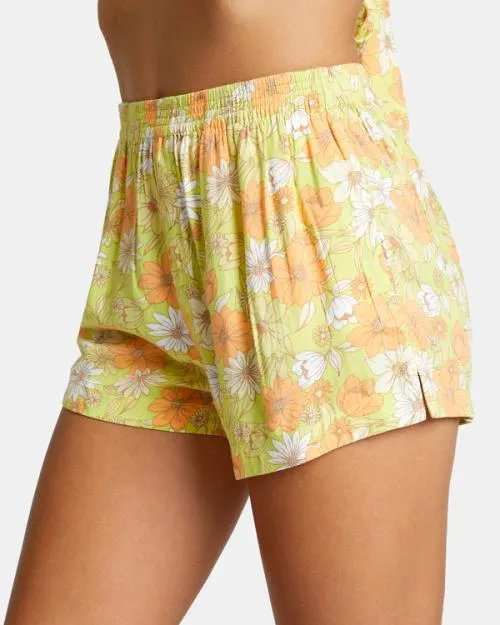 Rvca Sawyer Woven Shorts Limeade Women Shorts and Skirts