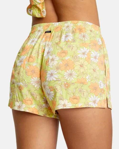 Rvca Sawyer Woven Shorts Limeade Women Shorts and Skirts