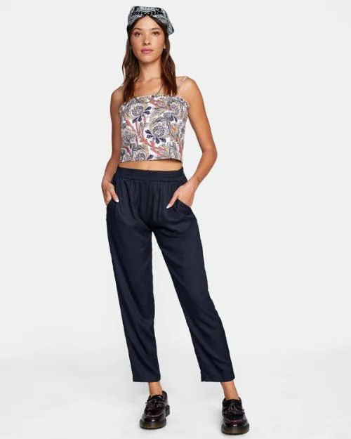 Rvca Side Note Cami Top Cloud Women Tops