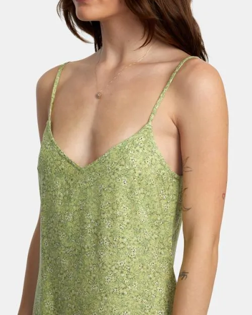 Rvca Slip Up Mini Dress Fern Women Dresses and Rompers