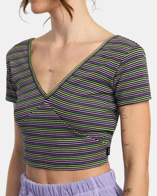 Rvca Smitten Top VNeck Rvca Black Women Tops