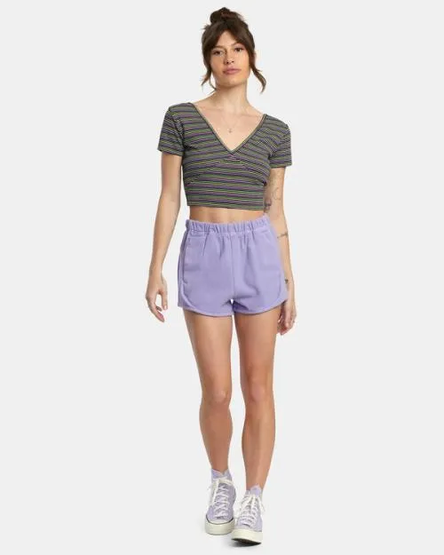 Rvca Smitten Top VNeck Rvca Black Women Tops