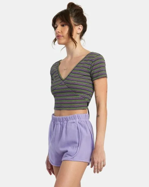 Rvca Smitten Top VNeck Rvca Black Women Tops