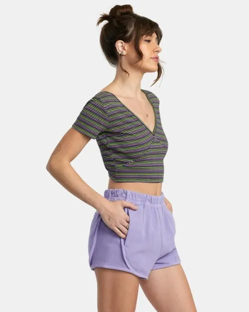 Rvca Smitten Top VNeck Rvca Black Women Tops