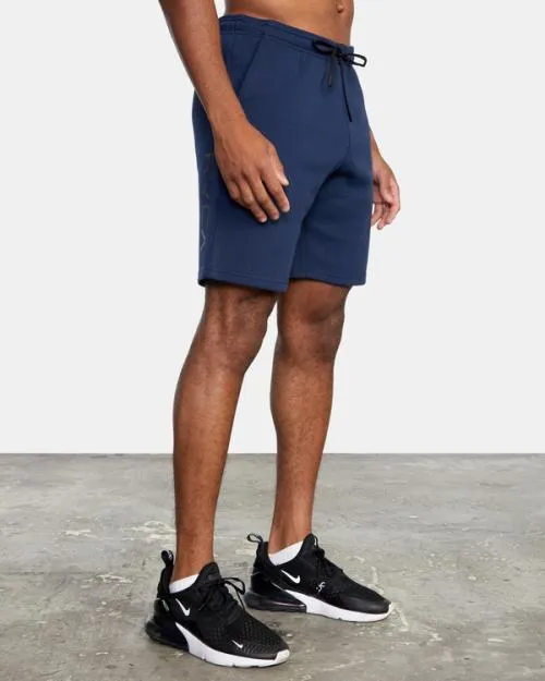 Rvca Sport Elastic Waist Walkshorts IV 19034 Midnight Men Athletic Shorts