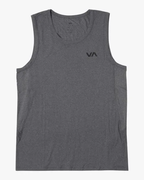 Rvca Sport Vent Tank Top Charcoal Heather SportMen Tees and Tanks