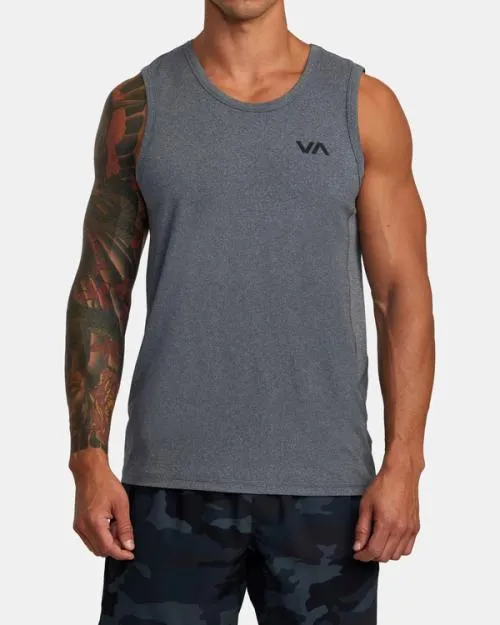 Rvca Sport Vent Tank Top Charcoal Heather SportMen Tees and Tanks