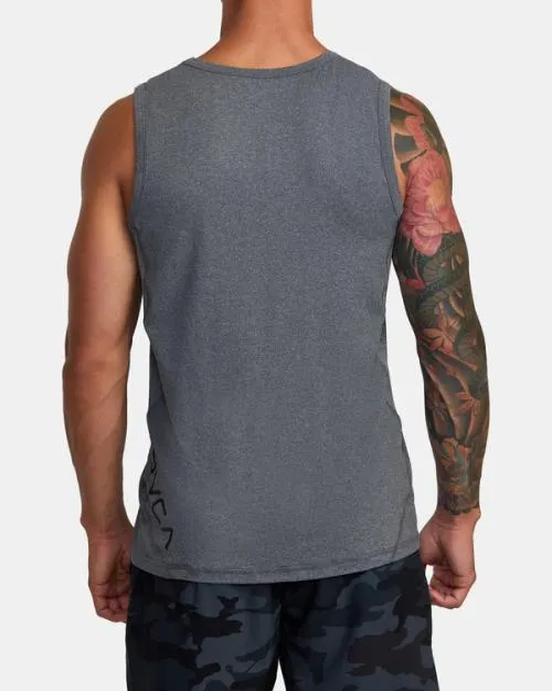 Rvca Sport Vent Tank Top Charcoal Heather SportMen Tees and Tanks